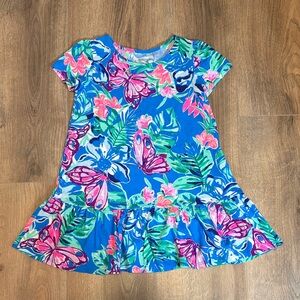 Lilly Pulitzer Blue and Pink Floral Kids Dress